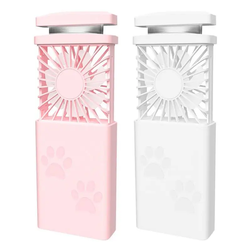 

Cat Small Desk Fan Handheld Mini USB Fans Adjustable Battery Powered Portable Fan Rechargeable Battery Fan For Camping Girls