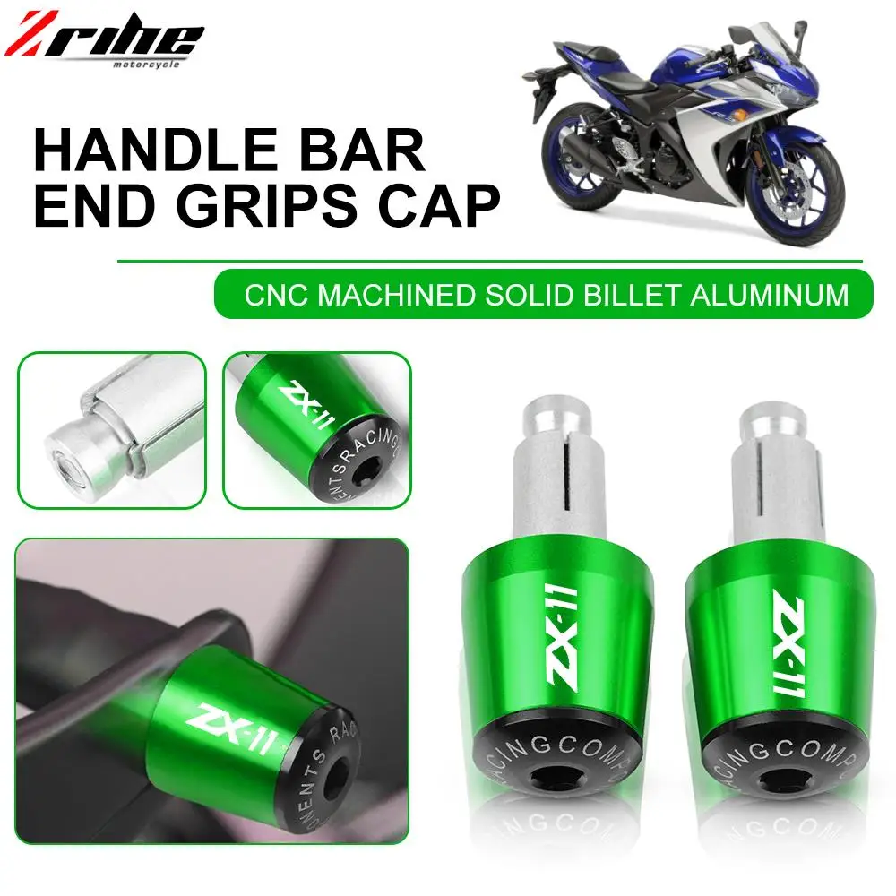 

For KAWASAKI ZX11 ZX-11 1990-2001 2002 2003 2004 2005 Motorcycle Handlebar Grips Handle Bar Ends Cap Anti Vibration Slider Plugs
