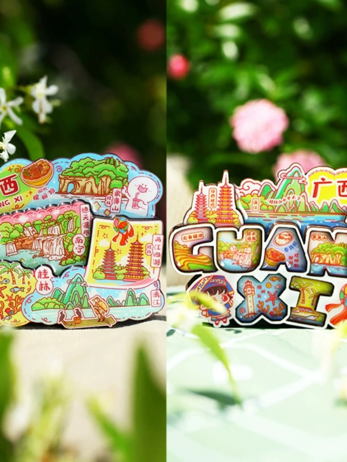 Наклейки на холодильник Guangxi для сувениров китайских городских туристических