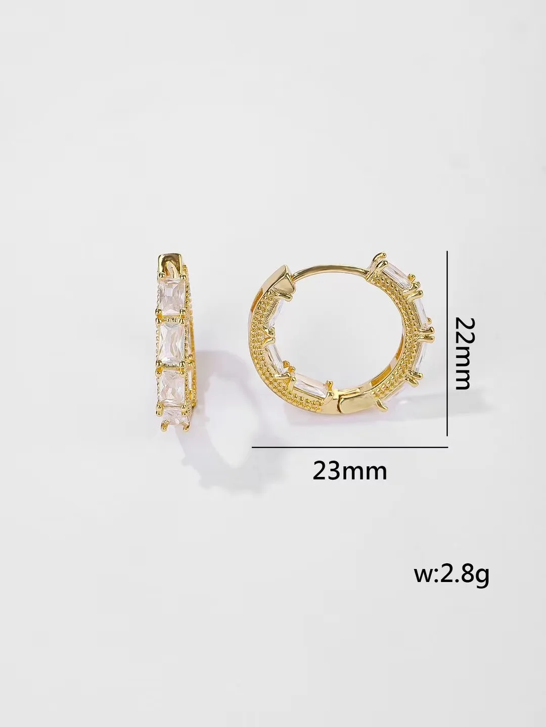 

Fashion Hoop Earrings for Women Cubic Zirconia Wedding Jewelry