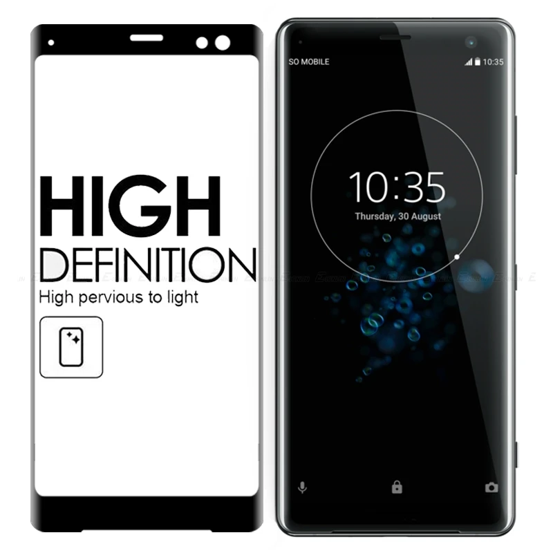 3D черная закаленная стеклянная пленка с изогнутыми краями для Sony Xperia XZ3 XZ2 Compact
