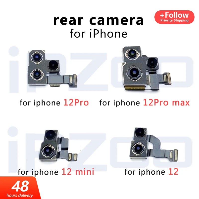 

100% TESTWORKING Rear Camera For iPhone 12 pro 12 pro max 12miniCamerawith Proximity Sensor Flex Cable