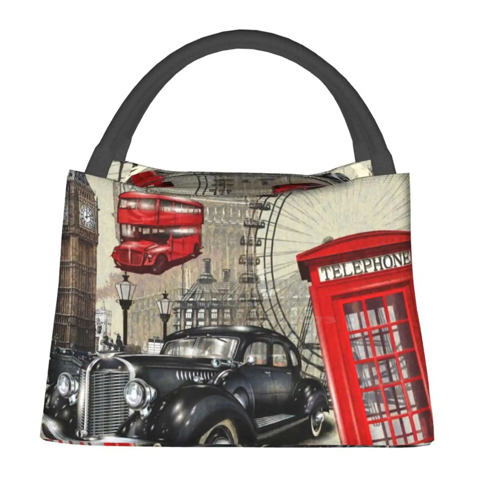 

London City Cooler Thermal Insulated Bag Custom Gift London City British Britain Great Britain Town Cities Countries Travel