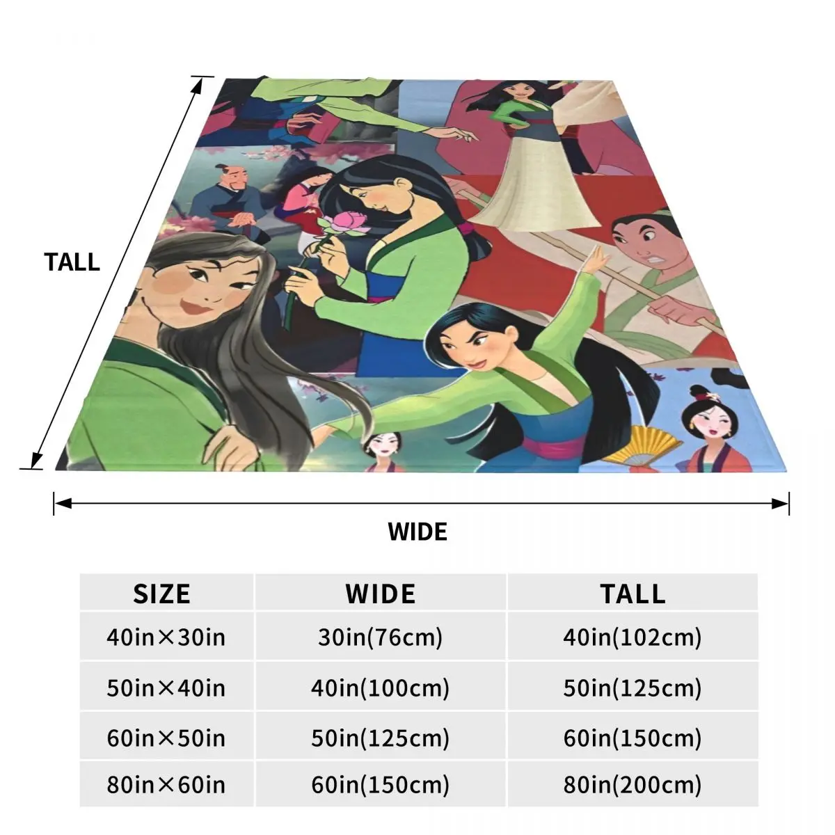 Вязаное одеяло принцессы Mulans Beaty с героями мультфильмов милое фланелевое Mushu