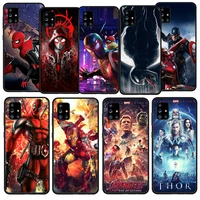 marvel avengers iron man for samsung galaxy a52s a73 a72 a71 a52 a51 a12 a32 a21s tpu soft silicone black phone case fundas capa