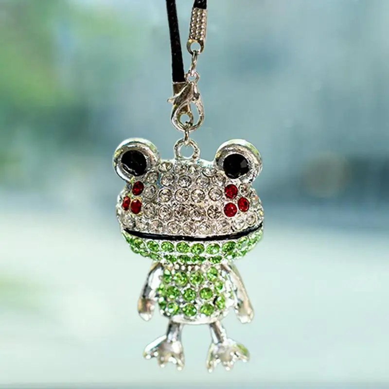 Забавное зеркало заднего вида для автомобиля фотообои маленькая лягушка качели