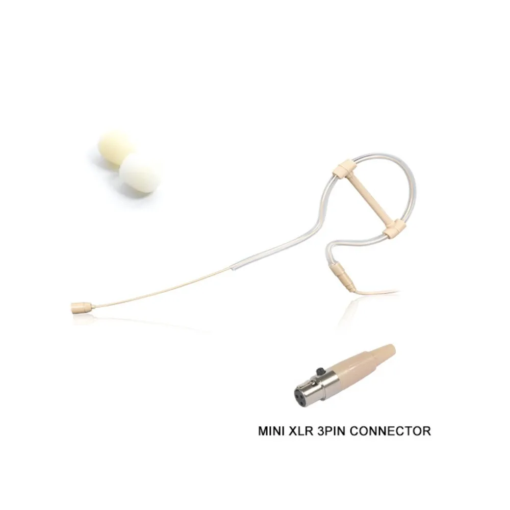 

Adjust Headset Beige Single Earhook Headset Mic Headworn Microphone Mini 3 Pin XLR Pyle Lockable Headworn Mic Mike New