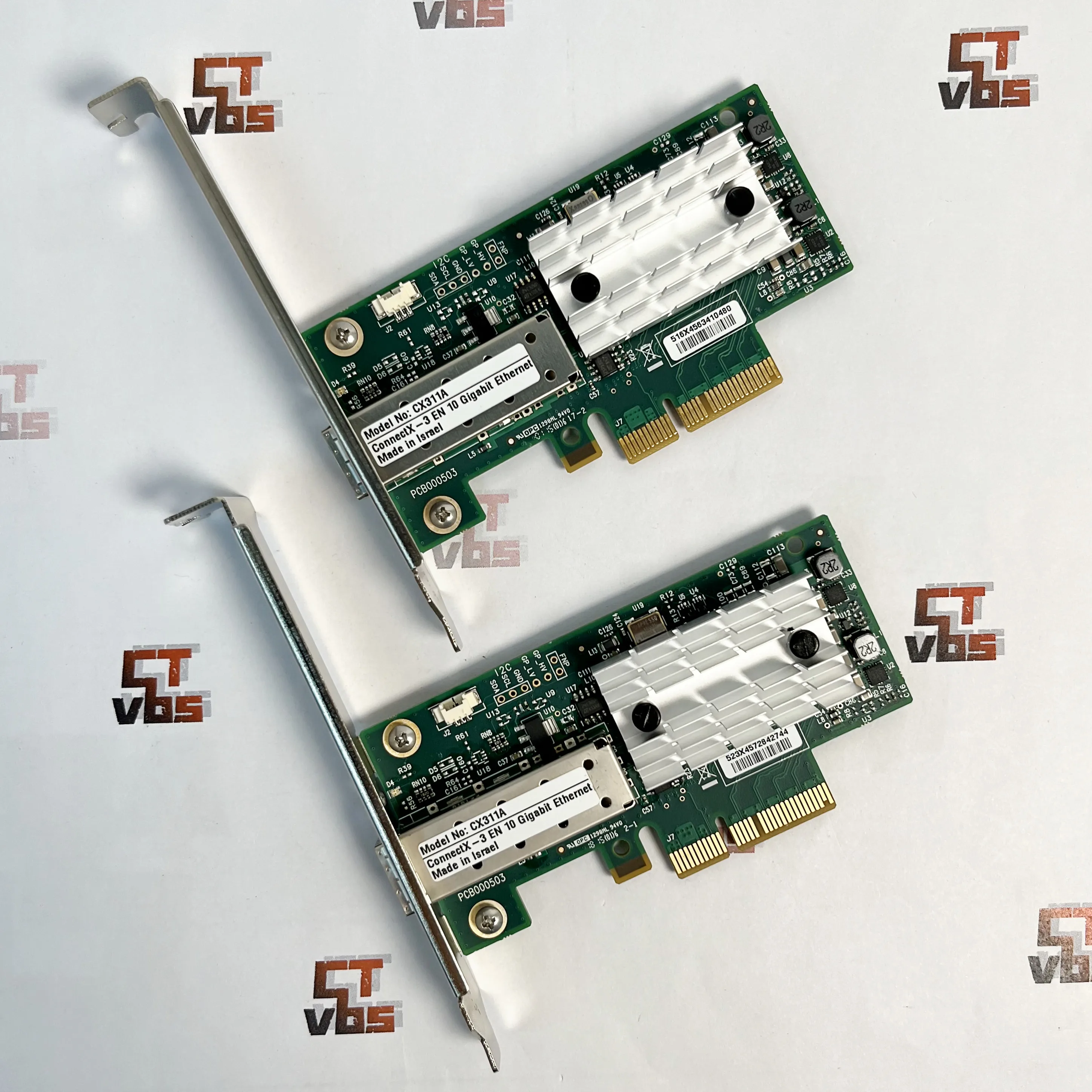 2x Mellanox MCX311A-XCAT CX311A ConnectX-3 EN 10G Ethernet 10GbE SFP+ PCIe NIC Adapter High Bracket