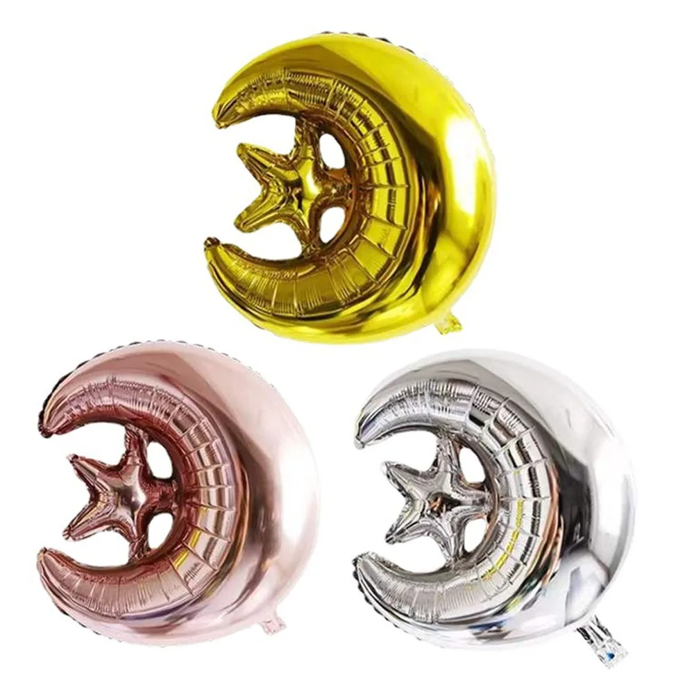 

28inch Eid Mubarak Decoration Moon Star Aluminum Film Balloon Islam Muslim Event Party Supplies Islamic Ramadan Eid Decorations