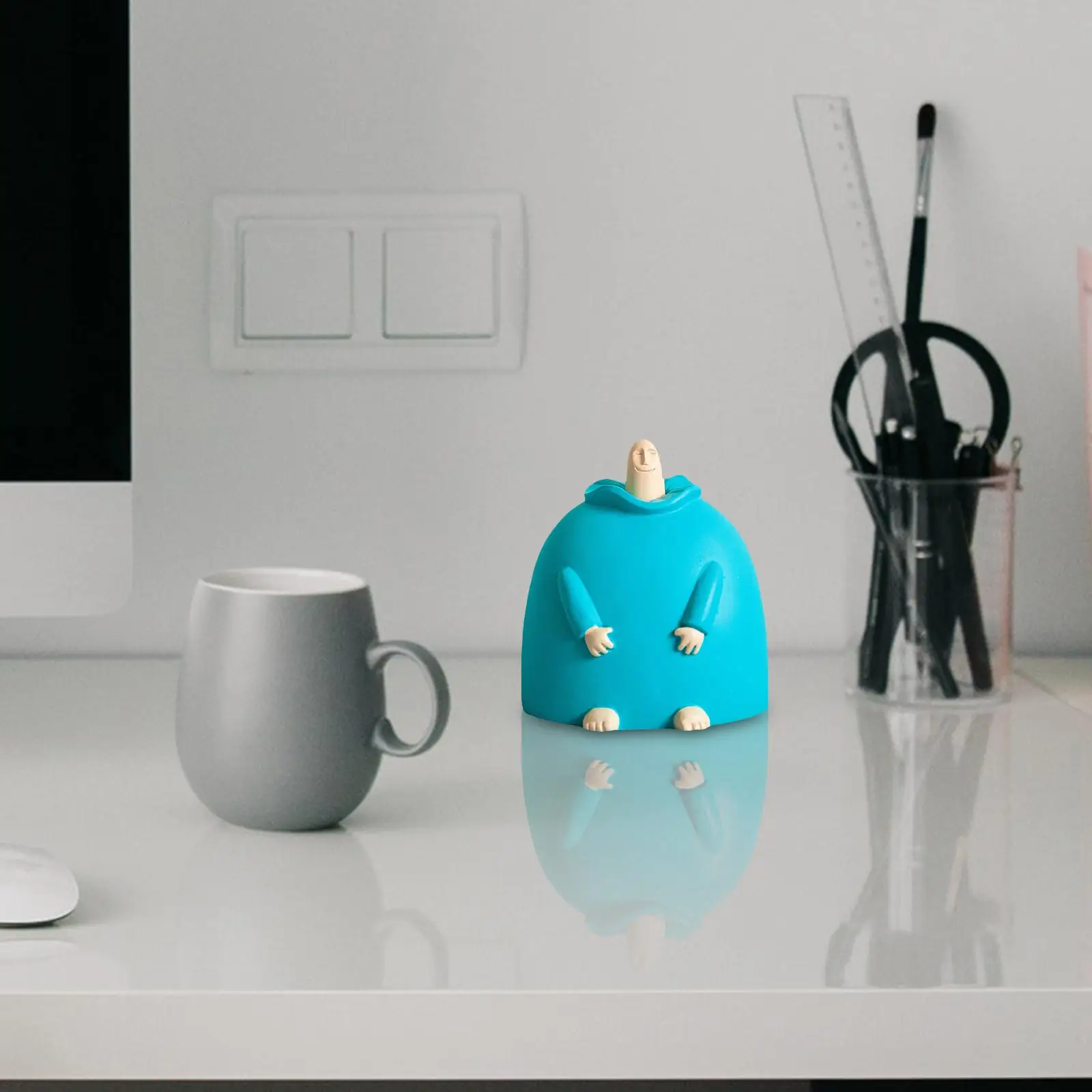 

Smiling Finger Table Decoration Resin Figurines for Cabinet Desktop Entrance