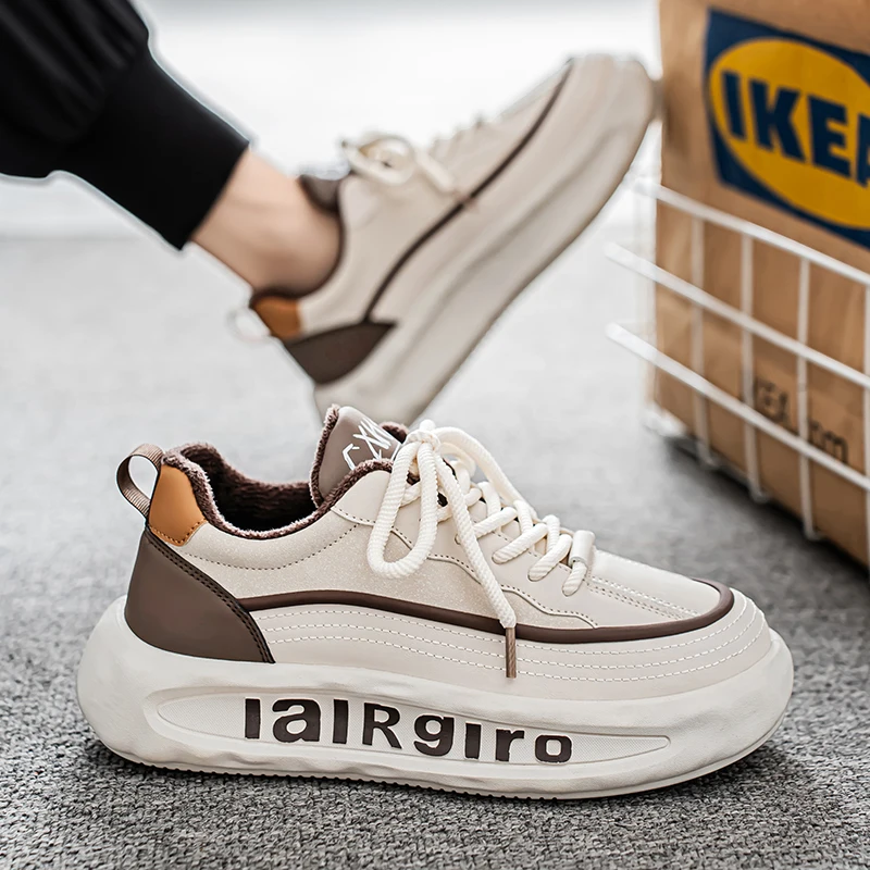 2024 Nem модная и теплая мужская обувь осенне-зимняя популярная толстая бархатная