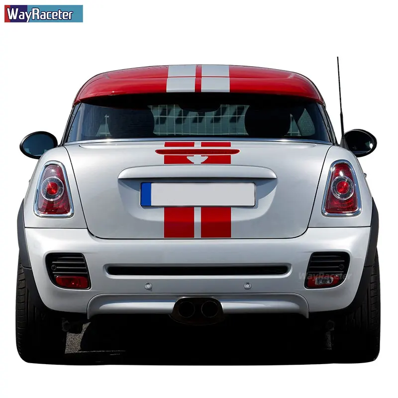 Автомобильный капот полосатая наклейка крыша двигателя фотоэлемент для мини