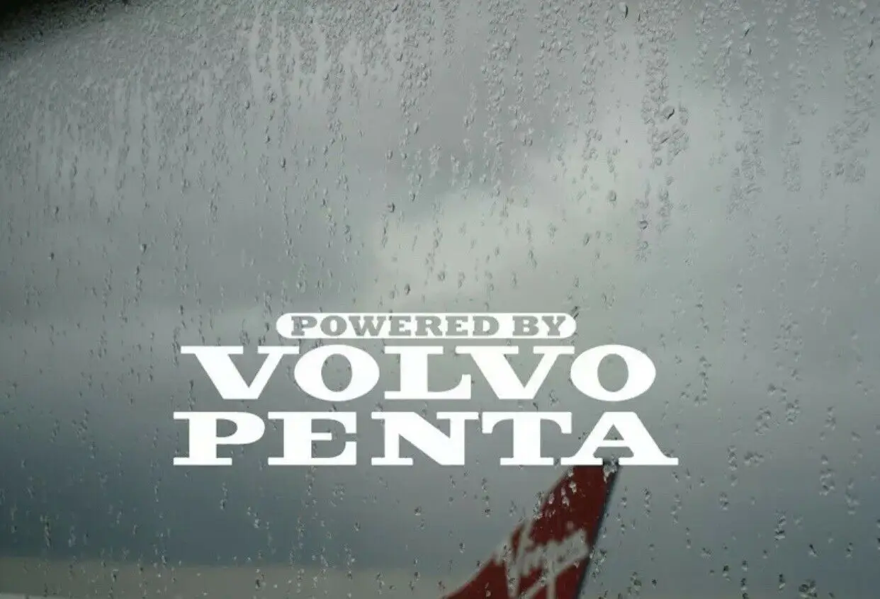 

For Powered by Volvo Penta VINYL stickers, Boat Engine Plant Generator Diesel Volvo