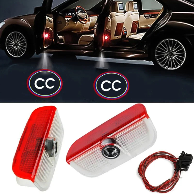2 шт. светодиодные лампы приветствия двери автомобиля с логотипом для VW CC 2009-2019 2016