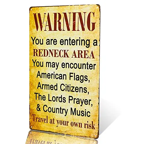 dingleiever-Warning You Are Enter a Redneck Area Винтажный металлический/плакат с табличкой