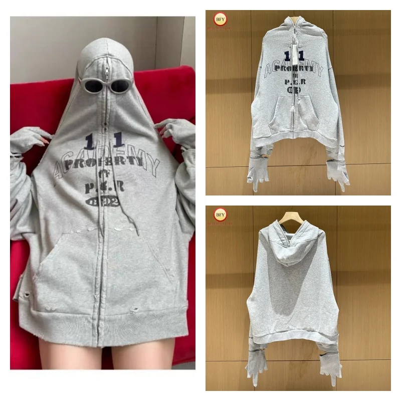 25ssGRAILZ ProgectG/R мужские и женские 1:1 лучшее качество с капюшоном винтажные полые