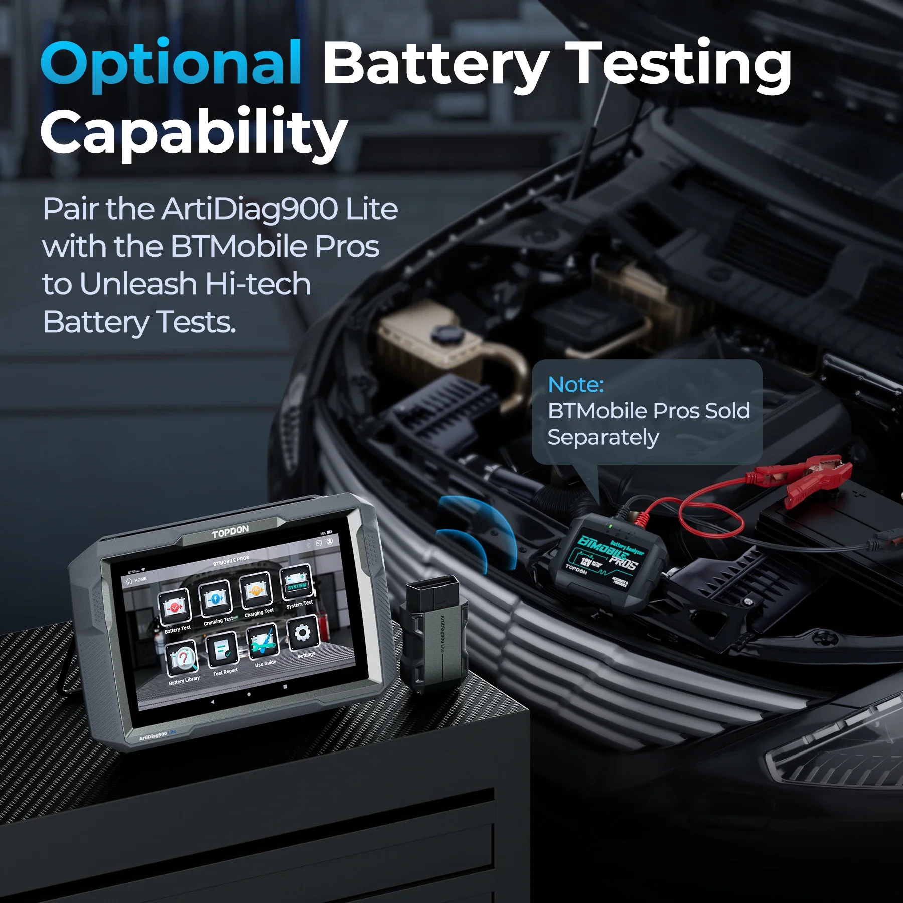 TOPDON AD900 Lite 2-е бесплатное обновление Bluetooth автоматический автомобильный сканер OBD2