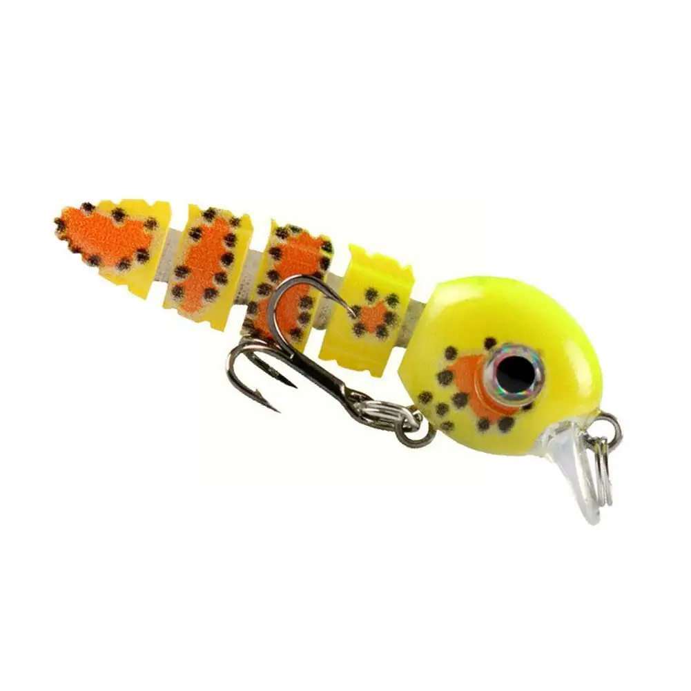 

Mini Fishing Lures Bionic 5 Section Fish Baits Segmented Accessories Bait Bionic Lure Hard Sinking Bait Fishing Hard Swimba B9I6