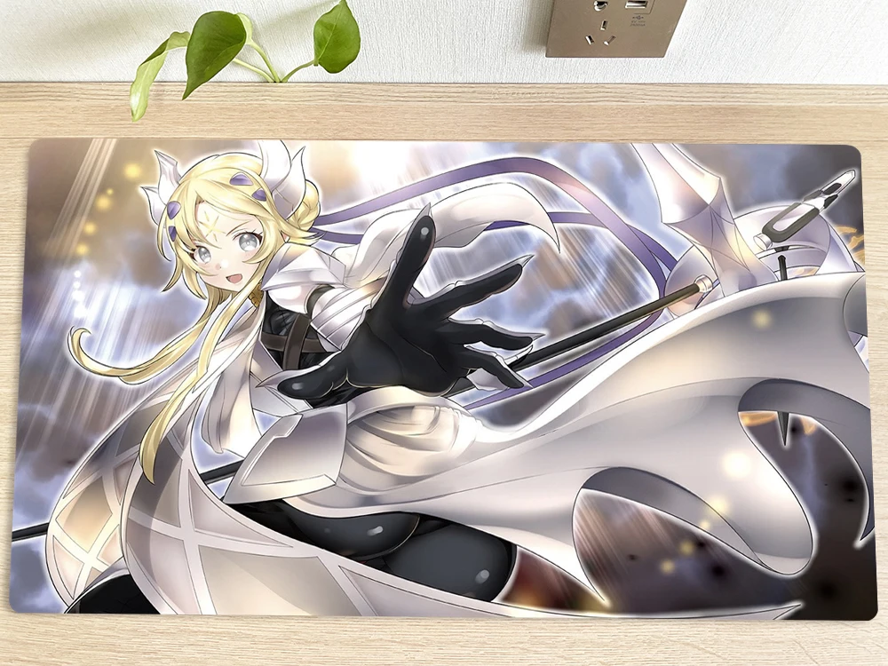 

YuGiOh Playmat Dogmatika Ecclesia, the Virtuous TCG CCG Mat Trading Card Game Mat Rubber Table Mouse Pad Gaming Play Mat Bag