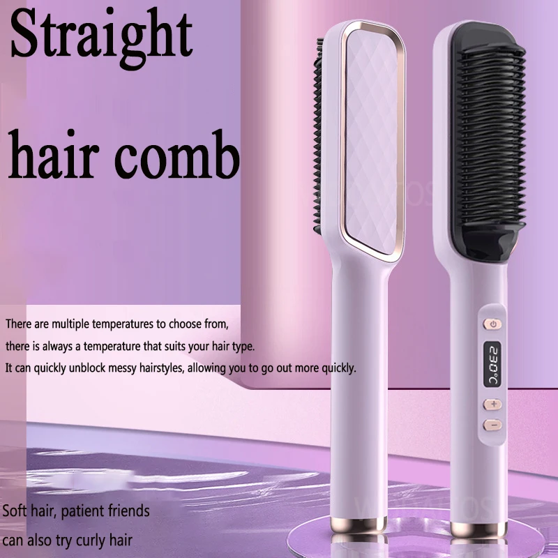 BaByLiss Straightener Comb Negative Iron Anti-Scalding Straightening Brush Straight Hair Electric Hot Comb Straightener Comb