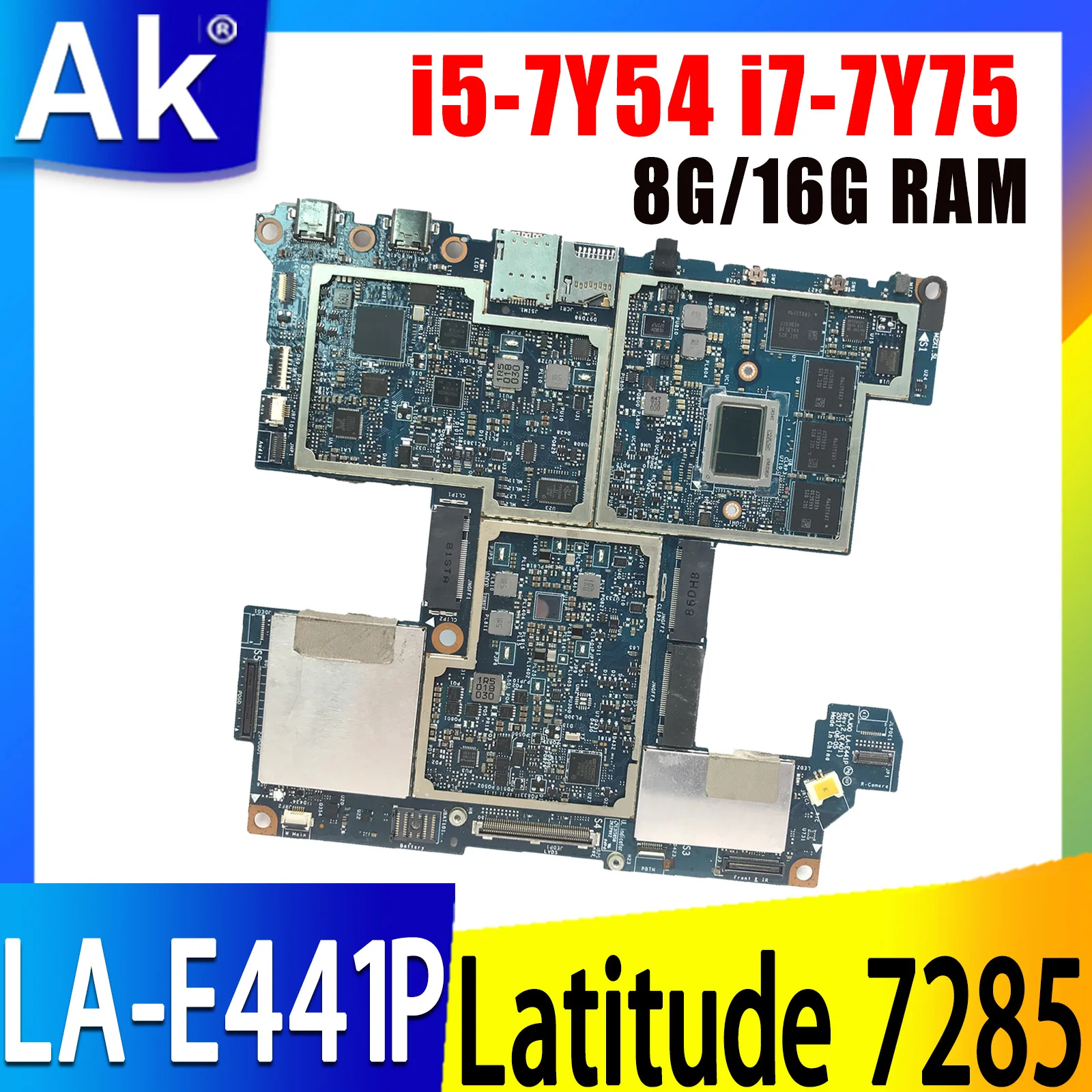 

Для Dell OEM Latitude 7285 материнская плата для планшета с фотографическим процессором 8 ГБ или 16 Гб ОЗУ