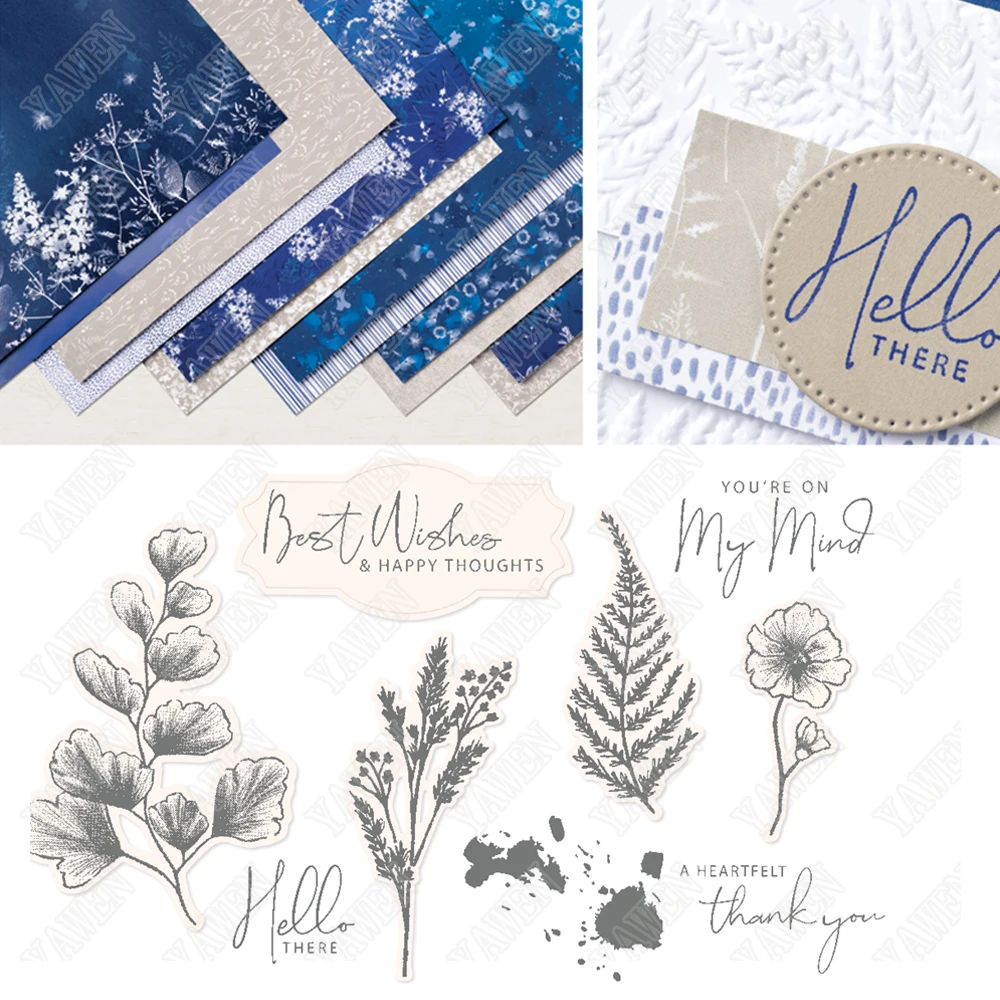 

Plants Clear Stamps And Metal Cutting Die Scrapbooking Crafts Maker Photo Album Template Handmade Decoration 2022 New