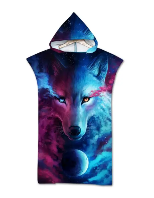 Модное быстросохнущее пляжное полотенце с капюшоном и принтом животных банное