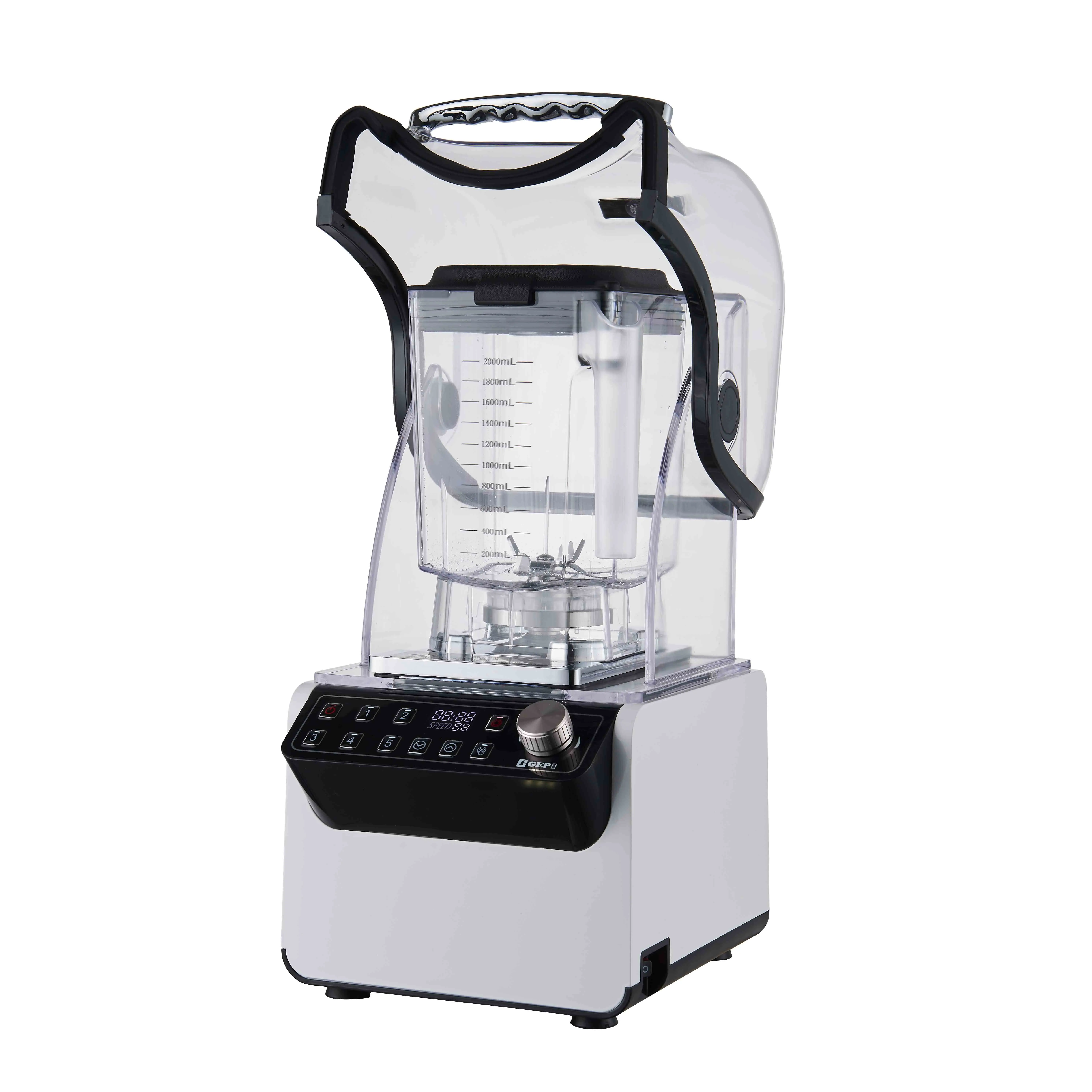 Tik Tok Hot Sale Kitchen Appliances 2L 1800W Big Powerful Smoothies Large Commercial Blender with Sound Cover