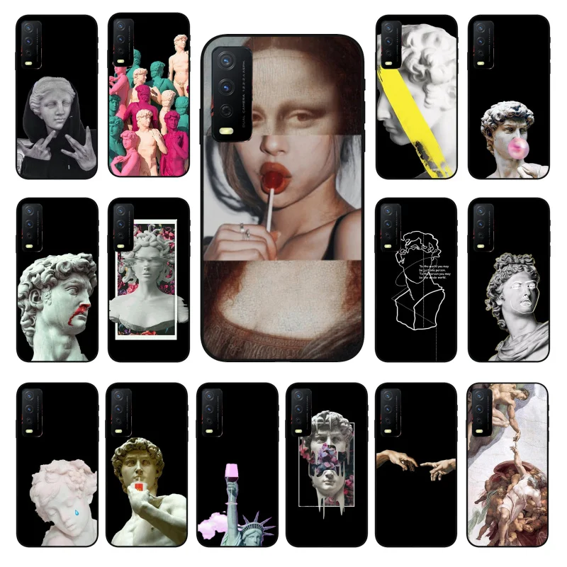 

Art Lines David Mona Lisa funny Phone Case For VIVO Y31 Y21 Y70 Y21S Y20 Y72 1907 Y12 Y11S Y53S Y33S Y55 Y76 Y51 Y15S Y01