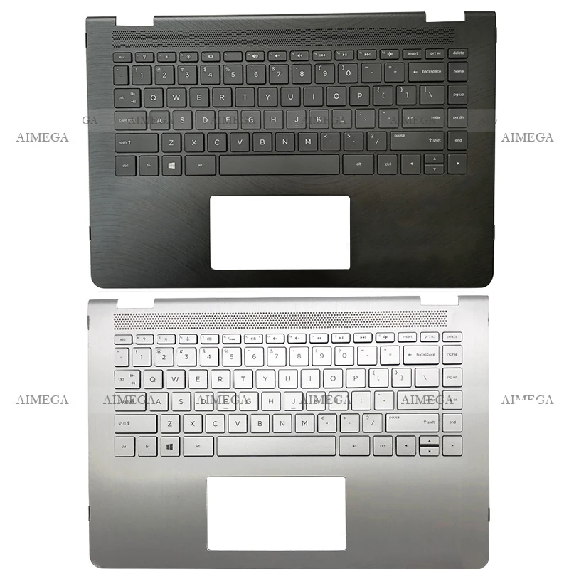 Laptop Palmrest Upper Case US Backlit Keyboard For HP Pavilion X360 14M 14-BA 100TX 048TX 114DX 015DX 924117-001 924115-001