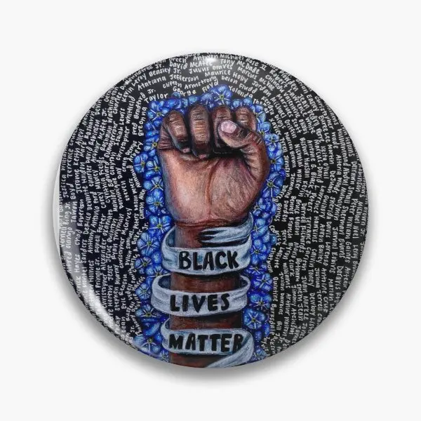 

Black Lives Matter Fist With Forget Me N Customizable Soft Button Pin Fashion Lover Collar Cartoon Creative Lapel Pin Funny