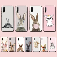 cute bunny rabbit phone case for xiaomi mi 5 6 8 9 10 lite pro se mix 2s 3 f1 max2 3