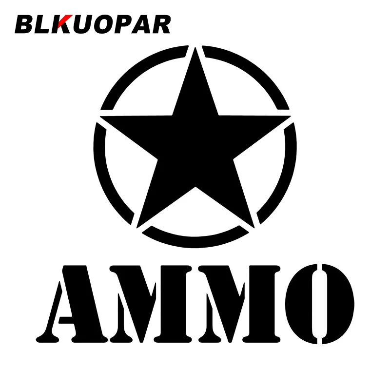 

BLKUOPAR, армейские Звездные патроны, забавные наклейки для автомобиля, аниме, персональная наклейка, водонепроницаемая окклюзия, царапины, баг...