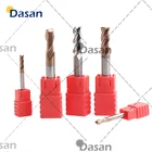 Твердосплавная Концевая фреза HRC60, 1 мм, 2 мм, 4 мм, 5 мм, 6 мм, 8 мм, 10 мм, 12 мм, 4 канавки, концевые фрезы из вольфрамовой стали, фрезы для ЧПУ