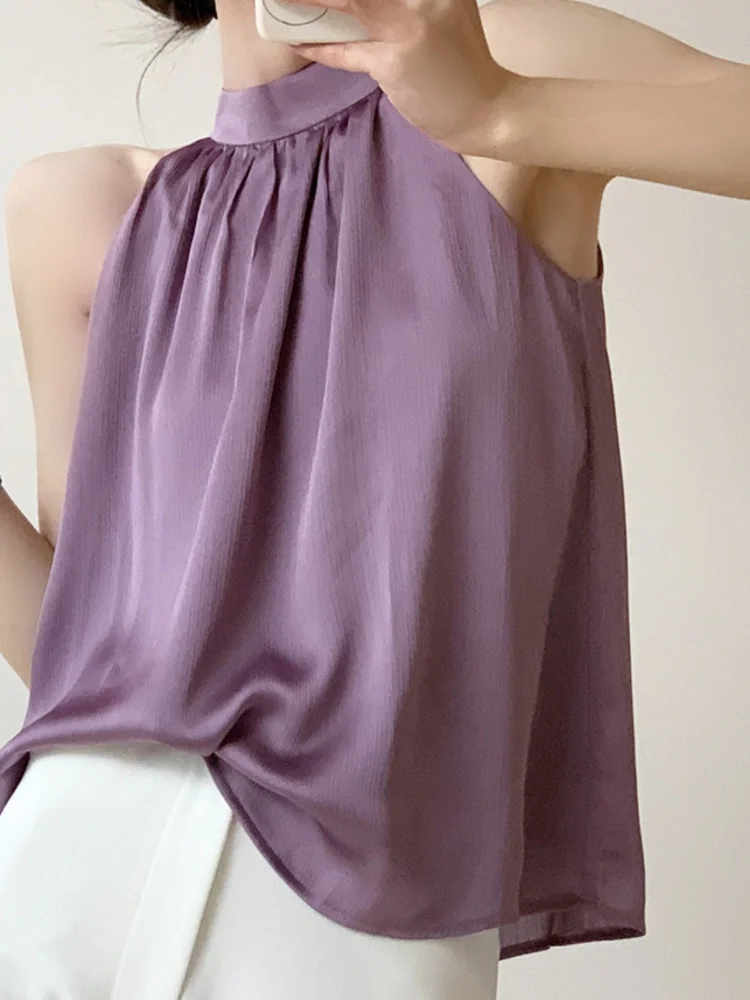 

Повседневный однотонный жилет без рукавов с круглым вырезом, майки для женщин, лето 2022, женская модная одежда G147