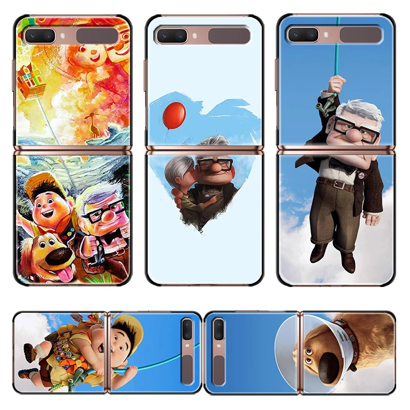 

Shockproof New Folding Mobile Hard Shell Disney Up For Samsung Galaxy Z Flip 3 5G Black Fundas Phone Case Capa