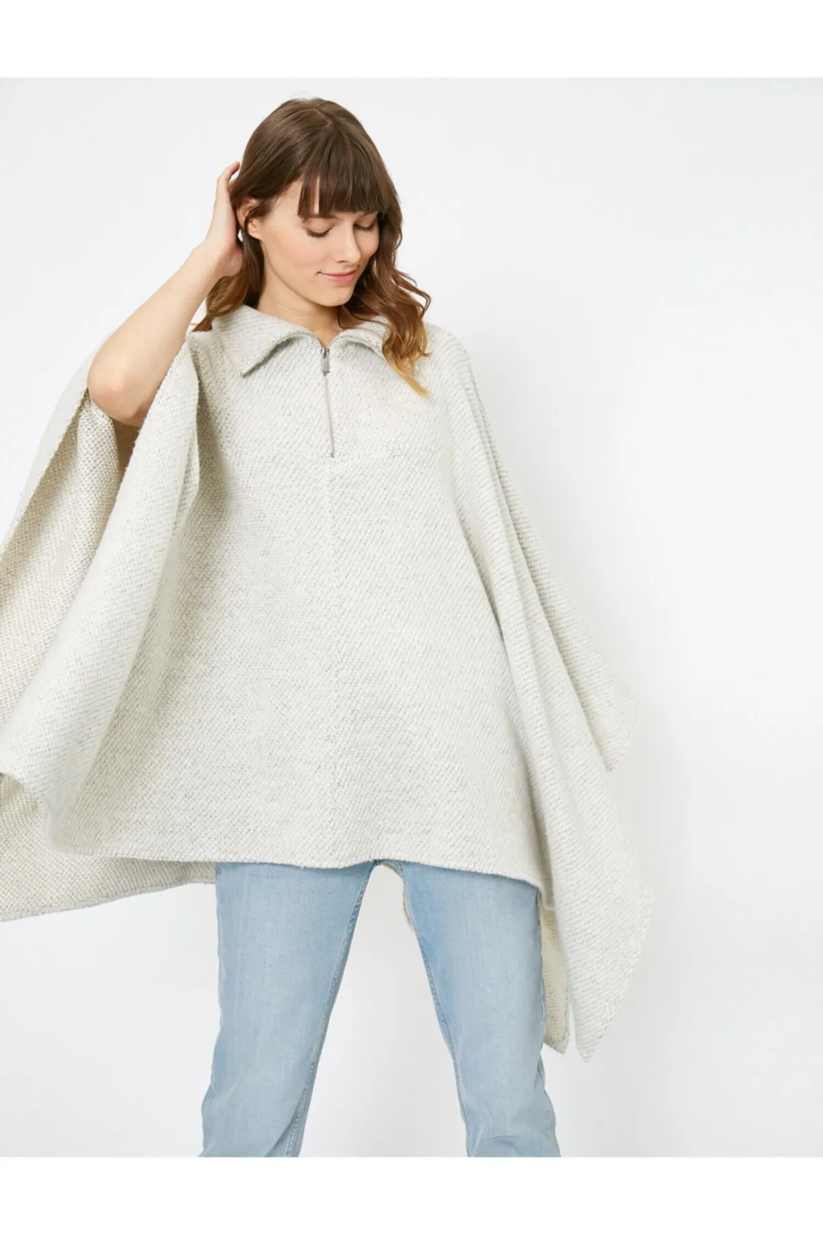 

Women's Cardigan Zipper Detailed Casual Knitted High Quality Fashion Cardigan Sweaters Loose Sweater Jumper