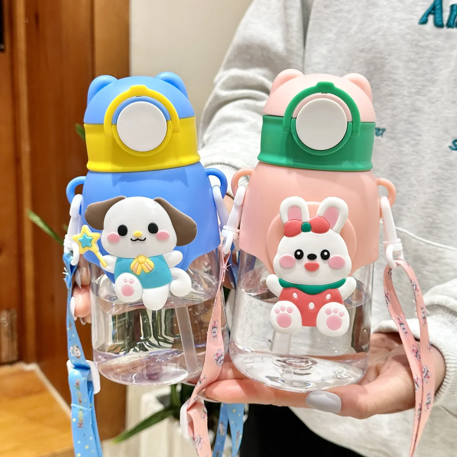 600 мл Kawaii летняя детская чашка для воды с рисунком устойчивая к падениям