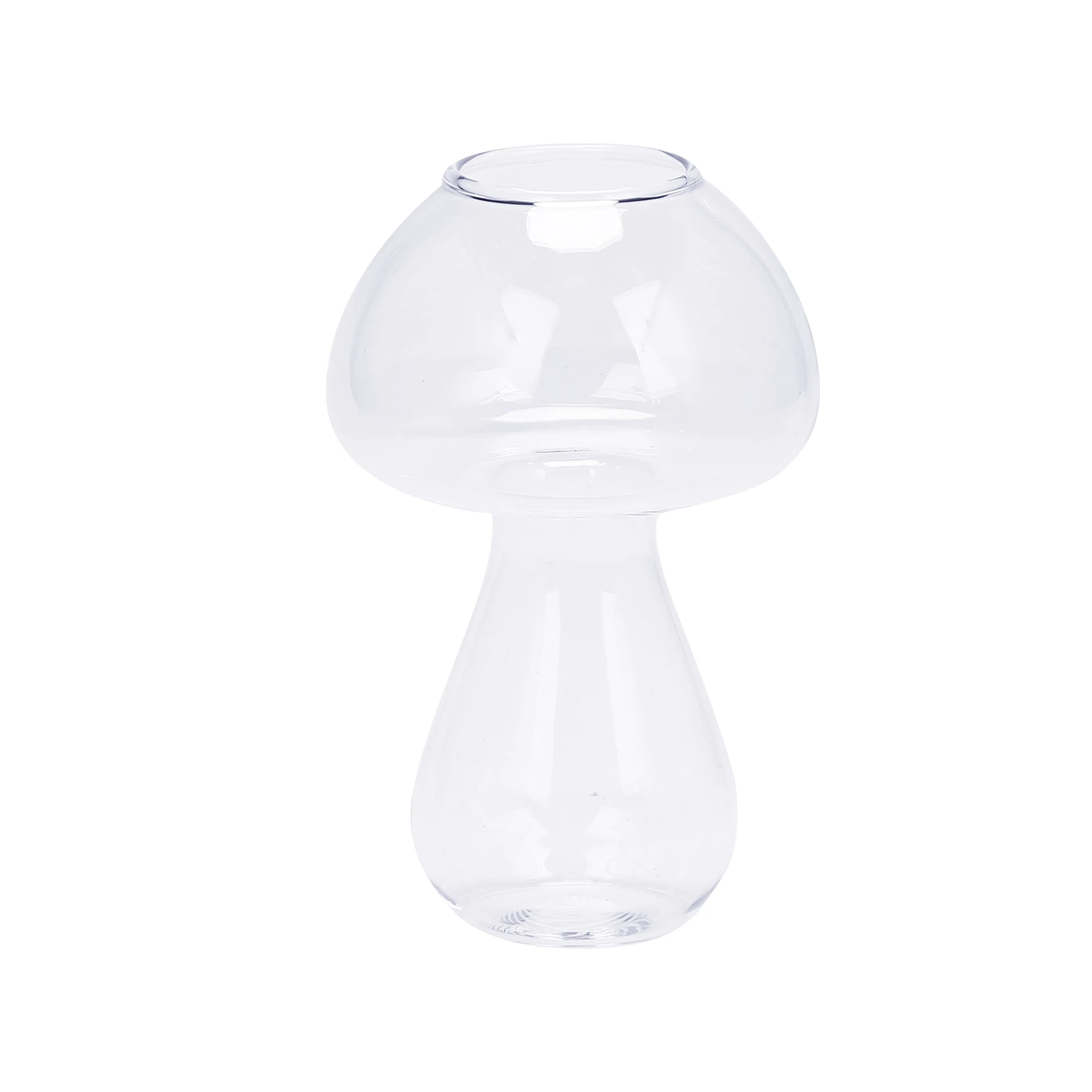 

Clear Glass Vase Bottle For Plant Flower Decorations - Mushroom