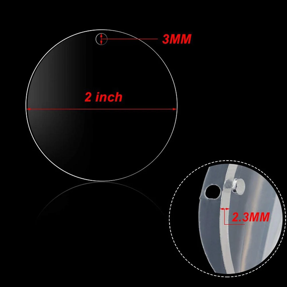 

Acrylic Blanks Keychain Circle Clear Blank Round Discs Transparent Keychains Ornament Charms Rings Vinyl Crafts Keyring Disk