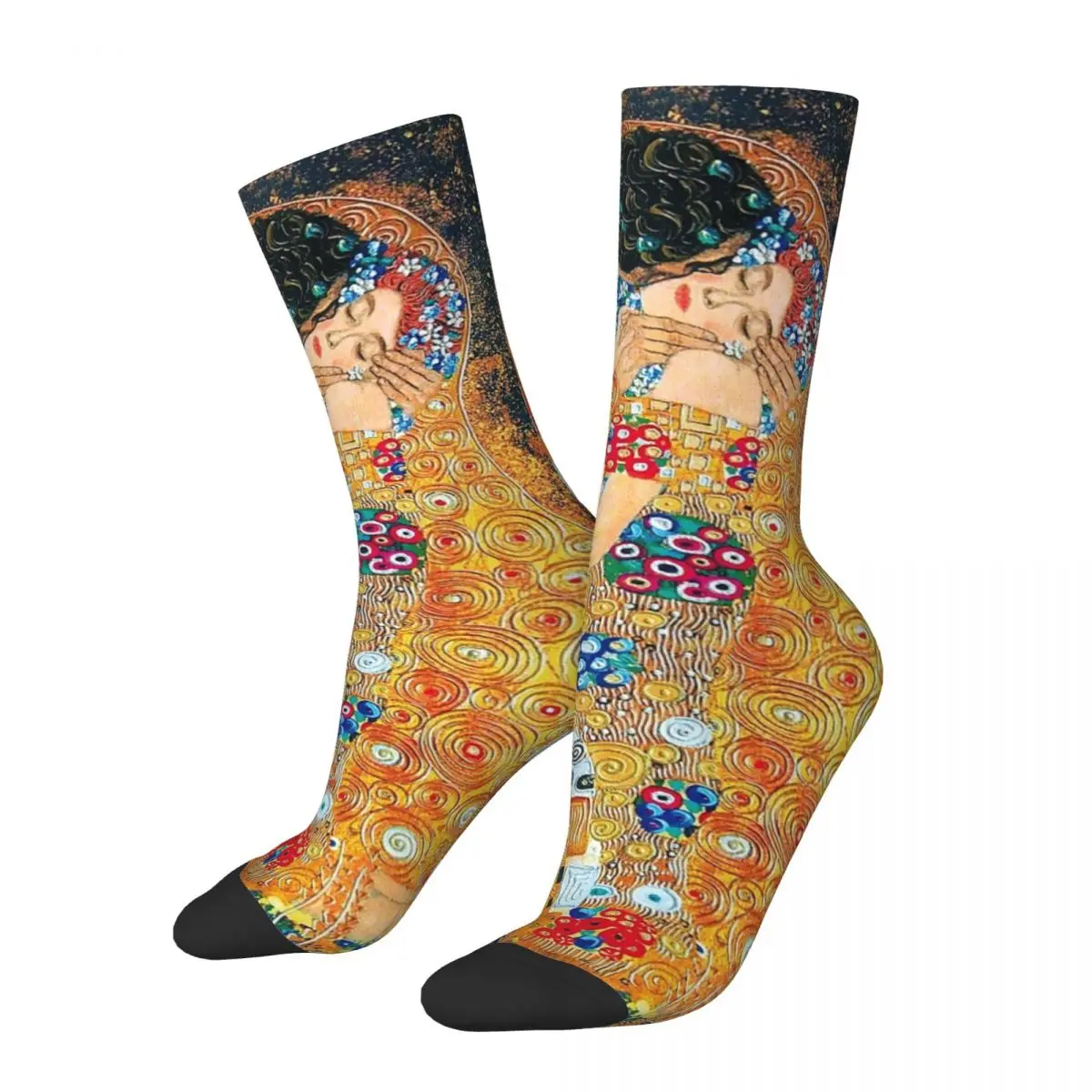 

Сумасшедший дизайн Gustav Klimt, Вдохновляющие Абстрактные Художественные спортивные короткие носки, милые длинные носки, аксессуары, идея для рождественского подарка унисекс