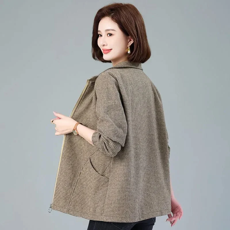 Ветровка для женщин среднего возраста весна-осень 2024 новинка тренчкот куртка