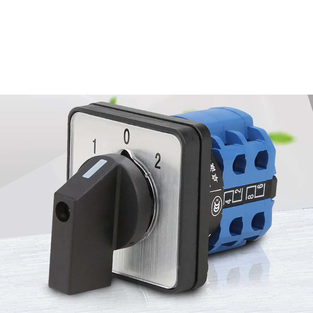 

220V 20A 3 Position Rotary Select Power Switch Changeover Switch (Blue)