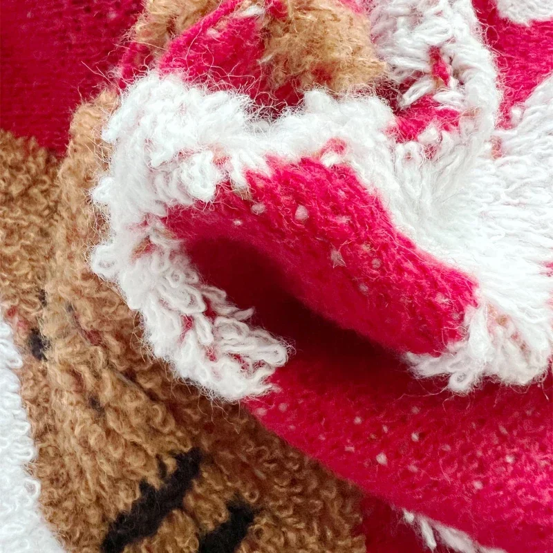 Свитер женский новогодний рождественский свитер джемпер с круглым вырезом