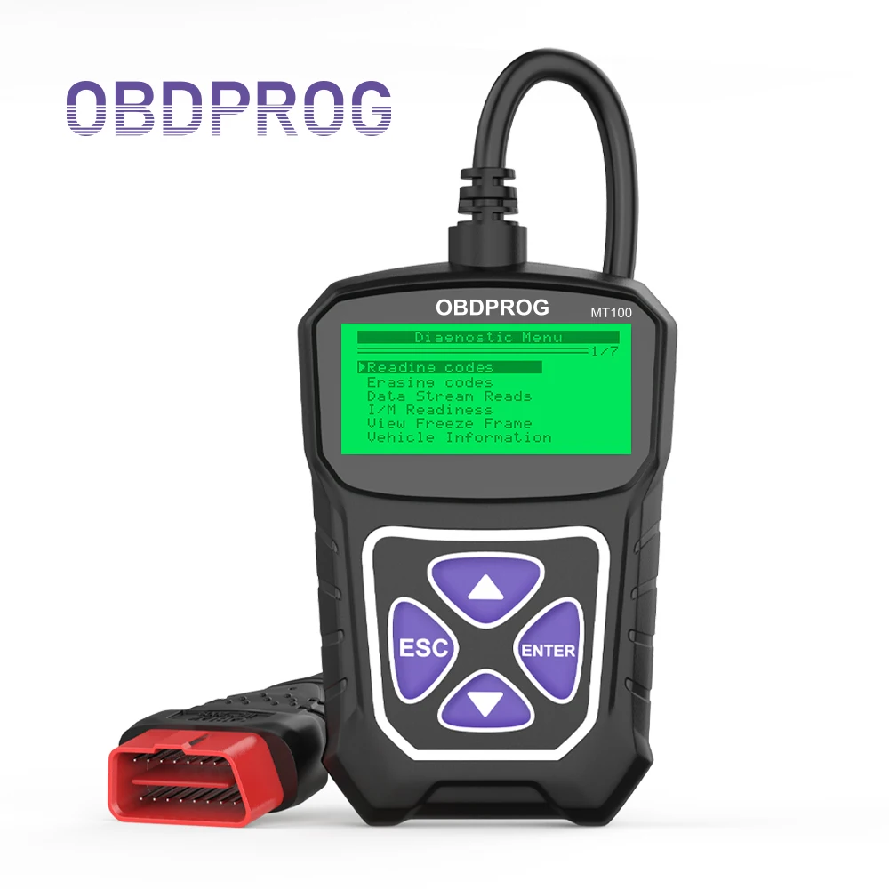 

OBDPROG MT100 OBD2 Scanner Professional Code Reader Car Diagnostic Tool PK ELM327 EOBD Engine Check Auto Scan Tools Free Update
