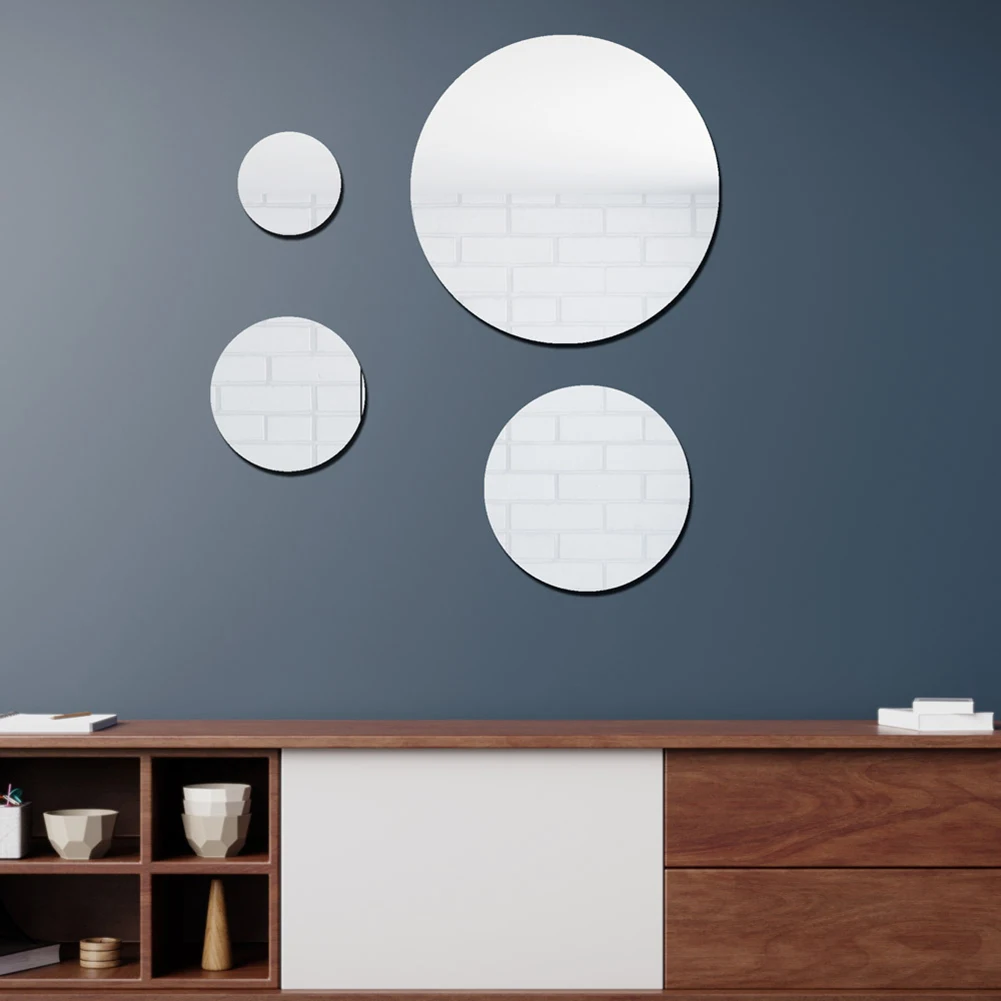

Round 3D Mirror Wall Sticker DIY Wall Stickers Decal for Indoor Home Living Room Bedroom Decoration Supplies