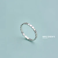 925 sterling silver european american hexagon personalized open ring womens simple sexy versatile hand jewelry