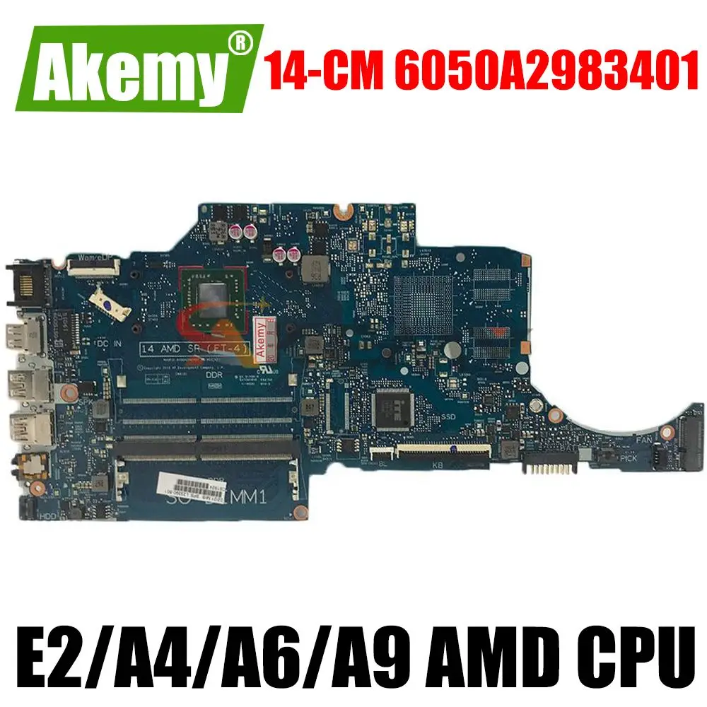 

Материнская плата для ноутбука HP 14-DK 14-DP материнская плата с E2 A4 A6 A9 AMD CPU 6050A2983401 материнская плата