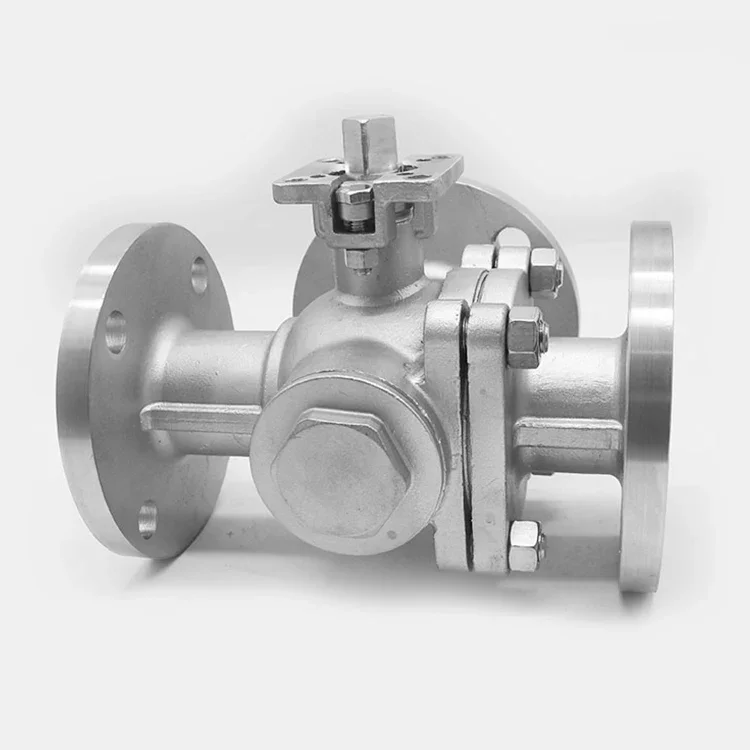 SONGO DN32 1-1/4 дюйма L/T порт 3-ходовой фланцевый шаровой кран с монтажной накладкой ISO5211