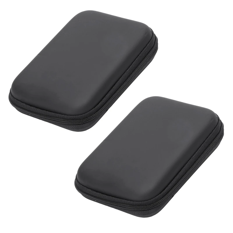 

2X Portable Hard Disk Drive Shockproof Zipper Cover Bag Case 2.5Inch HDD Bag Hardcase Black